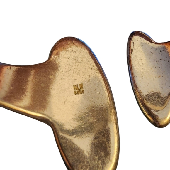 ROBERT LEE MORRIS Soho Silver Hinged Cuff Bracelet Turquoise Color Stone Boho - Picture 7 of 8